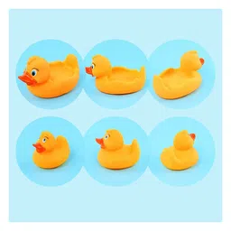 Negocio Squeeze Chu Chu Sound Bathtub Toys Pack of 4 - Yellow image 4