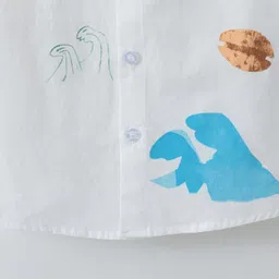 Mark & Mia Cotton Half Sleeves Shirt With Tree Print - White image 5