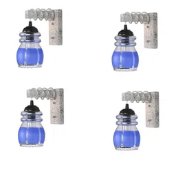 SOMIL Blue Glass Cylinder Printed Wall Lamps-picture-12