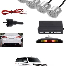 autofetch Universal 4 Silver Reverse Parking Sensor-AF25A914 Universal 4 Silver Reverse Parking Sensor-AF25A914 Parking Sensor image 1