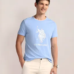 U.S. Polo Assn. Men Graphic Printed Round Neck Cotton Slim Fit T-Shirt-picture-14