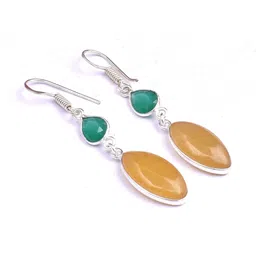 AAR Jewels Silver-Plated Brass Quartz Drop Earrings-picture-28