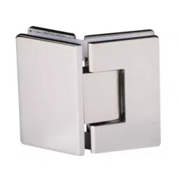 Ebco SS 304 Shower Hinge 135° Glass to Glass Polished SS Finish and 54 Kg Max. Door Weight, BSF1-135GG-P image 1