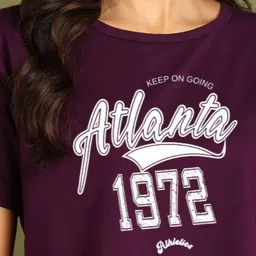 Moda Rapido Women Printed Drop-Shoulder Sleeves Bio Finish Pockets T-shirt image 4