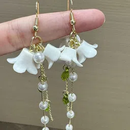 StyleCast x Revolte Pearls Beaded Contemporary Drop Earrings image 3