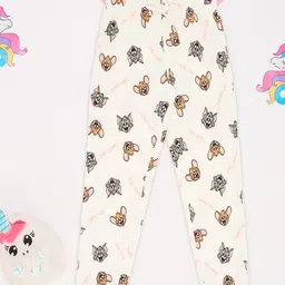 Pantaloons Junior Girls Tom & Jerry Printed Pure Cotton Joggers-picture-26