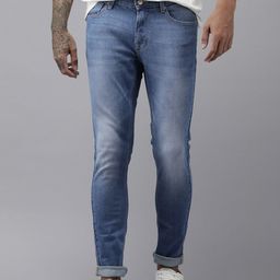 SPYKAR Men Blue Super Skinny Slim Fit Low-Rise Tapered Leg Light Fade Stretchable Jeans-picture-26