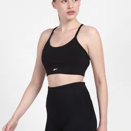 Reebok Women Black Lightly Padded & Non-Wired Seamless Bra-GL2967-BLACK image 5