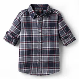 Noddy Full Sleeves Tartan Checked Shirt - Navy Blue-picture-33