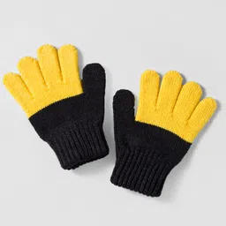 Model Knit Winter Wear Gloves - Yellow-picture-22