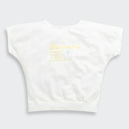 Tiny Girl Girls Typography Printed Applique Placement Print Tops-picture-30