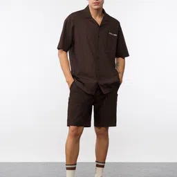 The Souled Store Oversized Fit Cuban Collar Drop-Shoulder Sleeves Pure Cotton Shirt image 3