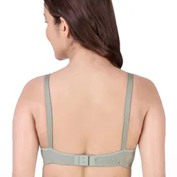 Samvar Green Cotton Non-Wired Non Padded Minimizer Bra image 3