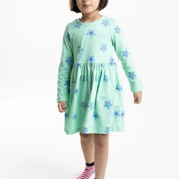 Reedoo Star Print Fit & Flare Dress image 5