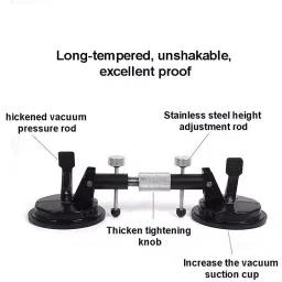 FLAMINGO ENTERPRISE Double Cup Seam Setter Vacuum Leveling Tool Aluminum Alloy & Rubber Black 11 cm Length, FM-245 image 2