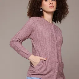 The Roadster Lifestyle Co. Cable Knit Woollen Cardigan image 3