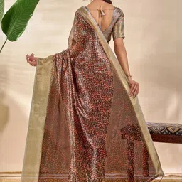 Demure Clothing Co Floral Silk Blend Handloom Saree image 2