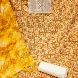 SHADOW & SAINING Embroidered Pure Cotton Unstitched Dress Material image 4