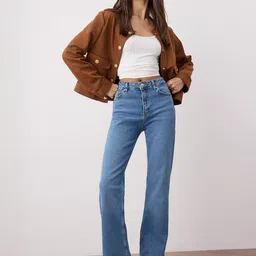 Trendyol Women Regular Fit Mid-Rise Jeans-picture-23