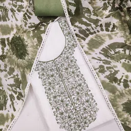 Panzora Floral Embroidered Sequnnied Vichitra Silk Unstitched Dress Material-image-90