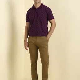 Allen Solly Men Printed Polo Collar Pockets T-shirt image 4