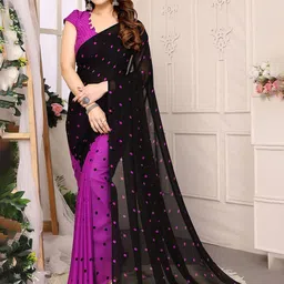 Moda Rapido Polka Dot Poly Georgette Saree-picture-21