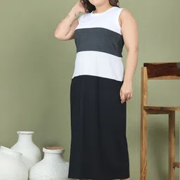theRebelinme Colourblocked A-Line Maxi Dress image 2