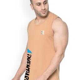 SLOWLORIS Men Pack Of 2 Printed Bio-Wash Combed Cotton Gym Vests image 2