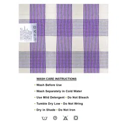 Athom Living 100% Premium Cotton Bath Towel Pin Stripes Print - Purple image 4