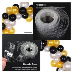 Zyozi Metallic Birthday Decor Kit Multicolour - Pack of 79 image 5