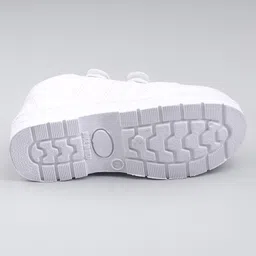 Pine Kids School Shoes With Velcro Closure Solid- White image 5