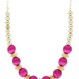 AKSHARA Pink & Gold-Toned Choker Necklace image 1