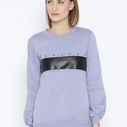Belle Fille Women Lavender Solid Sweatshirt-picture-3