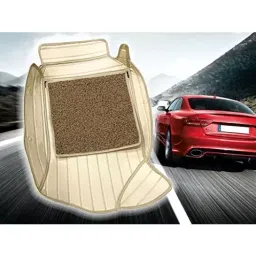 Auto Pearl 9X Car Floor Mats Luxury Leatherite Beige Compatible For Maruti Suzuki Ertiga Type-2 (2015-2018), 9XMAT_BEIGE_Ertiga_Type2_2015_2018 image 2