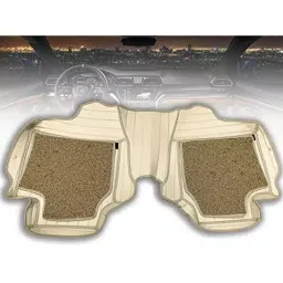 Auto Pearl 9X Car Floor Mats Luxury Leatherite Beige Compatible For Maruti Suzuki Ertiga Type-2 (2015-2018), 9XMAT_BEIGE_Ertiga_Type2_2015_2018 image 3