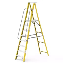 YOUNGMAN 13/10 Step Fiberglass Platform Ladder 2750 mm Maximum Standing Height, 8366 image 4