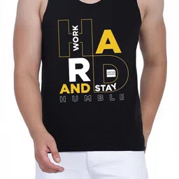 WOOSTRO Pack Of 2 Printed Gym Vests RS26 (ENJOY RED)(HARD BLACK) image 3