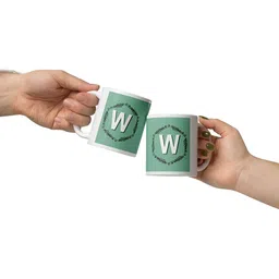 Mr UVD White & Green Typography Printed Ceramic Glossy Mug 350 ml image 4