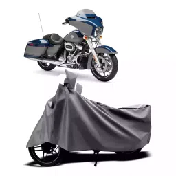 Auto Pearl Two Wheeler Cover with Bag for Harley Davidson Street Glide Special, Silver-image-13
