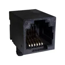 AMPHENOL COMMUNICATIONS SOLUTIONS MODULAR CONN, R/A JACK, 6P6C, 1PORT, TH, RJE01J4001-picture-34