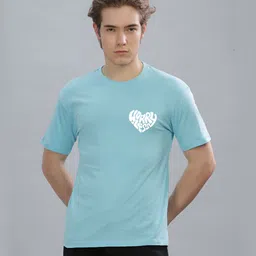 FALTU.CO Men Typography Printed Drop-Shoulder Sleeves Pure Cotton T-shirt image 2