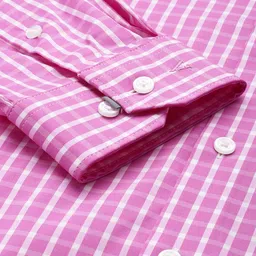 Van Heusen Slim Fit Grid Tattersall Checked Formal Shirt image 3