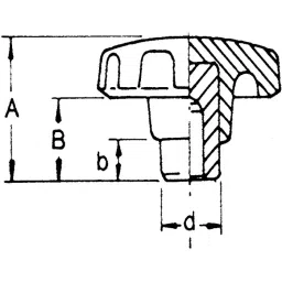 RS PRO Black Multiple Lobes Clamping Knob M6 Threaded Through Hole, 686193 image 4