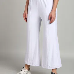 PAAVKI Women Pack Of 3 Wide Leg Mid-Rise Trousers image 5