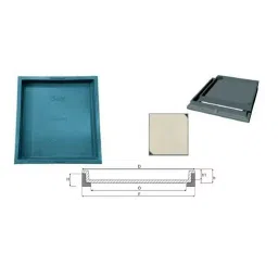 Dudhi Square FRP Recessed Cover with Frame 2500 Kg (2.5 Ton) Load Capacity, RCS-300 image 4