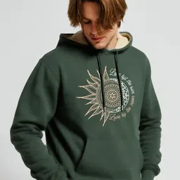 MaverIQ Men Printed Hooded Sweatshirt image 4