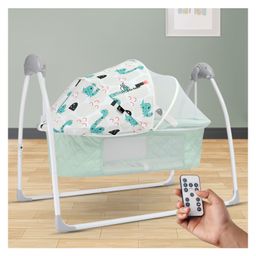 R for Rabbit Lullabies Plus The Auto Swing Baby Cradle with Remote Controller - Sea Green-picture-18