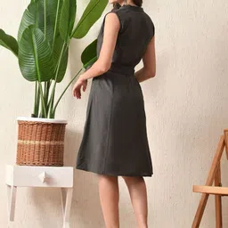 KALINI Women V-Neck Wrap Dress With Tie-Up Details image 3