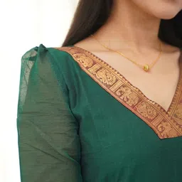 Vastukala Women Ethnic Motifs Printed Festive Cotton Straight Kurta With Dupatta image 4