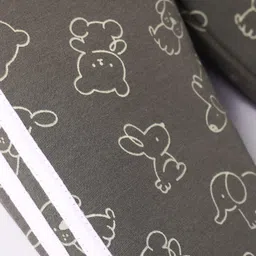 Tango Interlock Knit Full Length Lounge Pant With Animal Print - Grey image 3